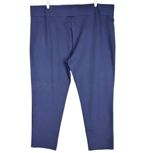 Lori Goldstein LOGO Women's Pull-on Stretch Blue Cropped Pants Plus Size 3X NWOT - Picture 2 of 10